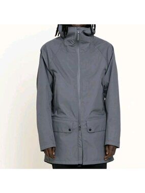 Baro Jacket Mens Small Gray Brockton Rain Coat Waterproof Lightweight Parka